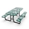 Flash Furniture Mantilla Rectangle Picnic Table, Green, Expanded Metal Mesh Top, Black Frame W/ Anchors, 72-1/4 in L SLF-EML72-H48L-GN-GG - alternate 8
